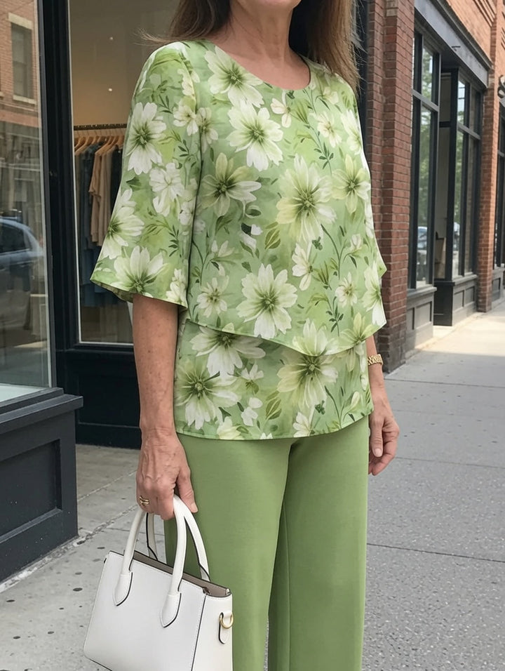Monica — Ensemble deux pièces à imprimé floral