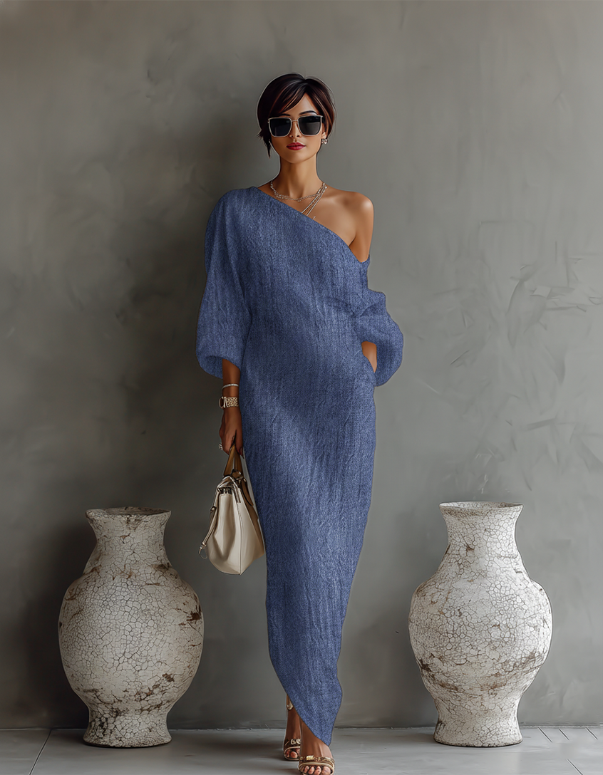 Robe en Écru Sans Épaules