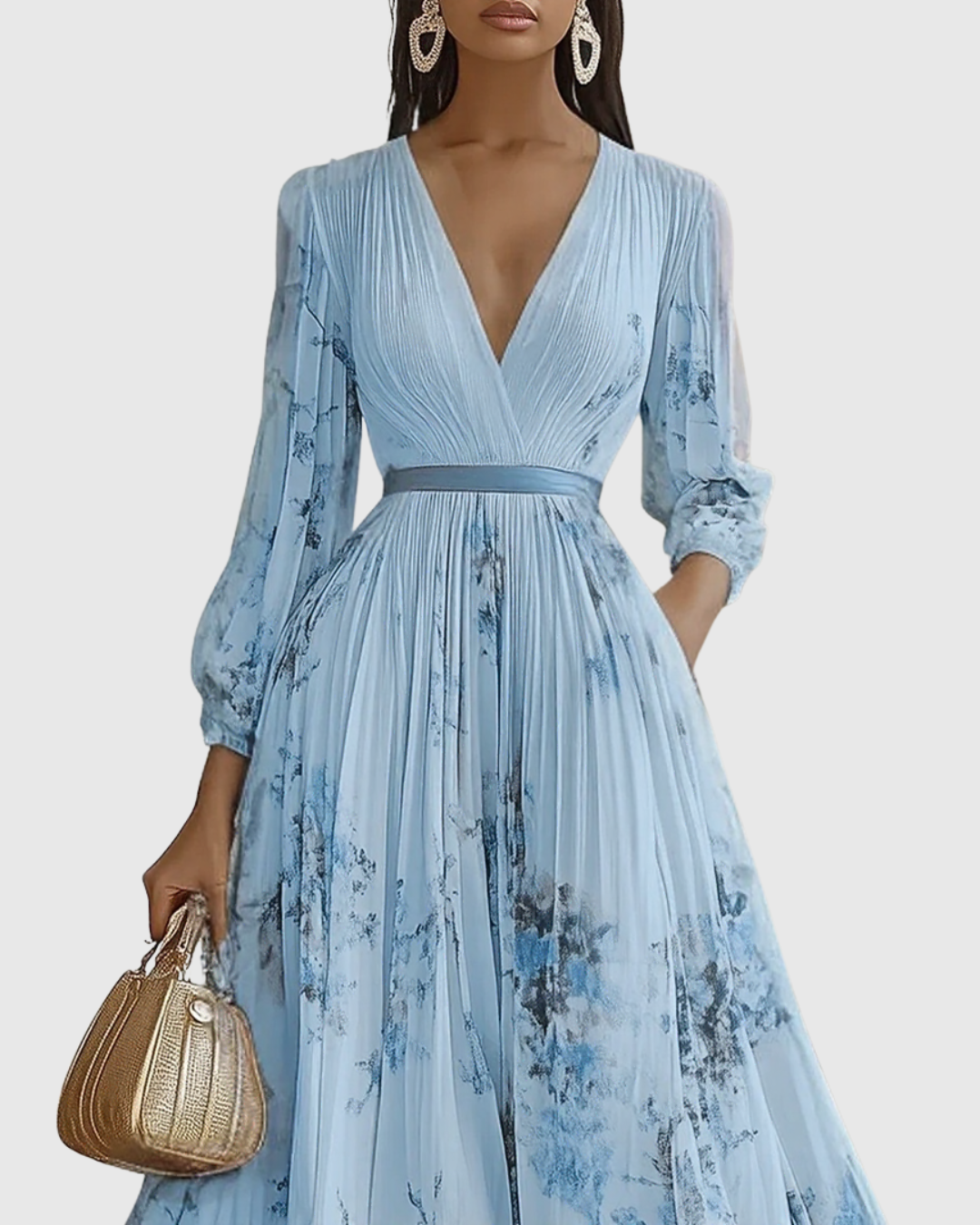 Rowella | Élégante Robe Maxi Plissée