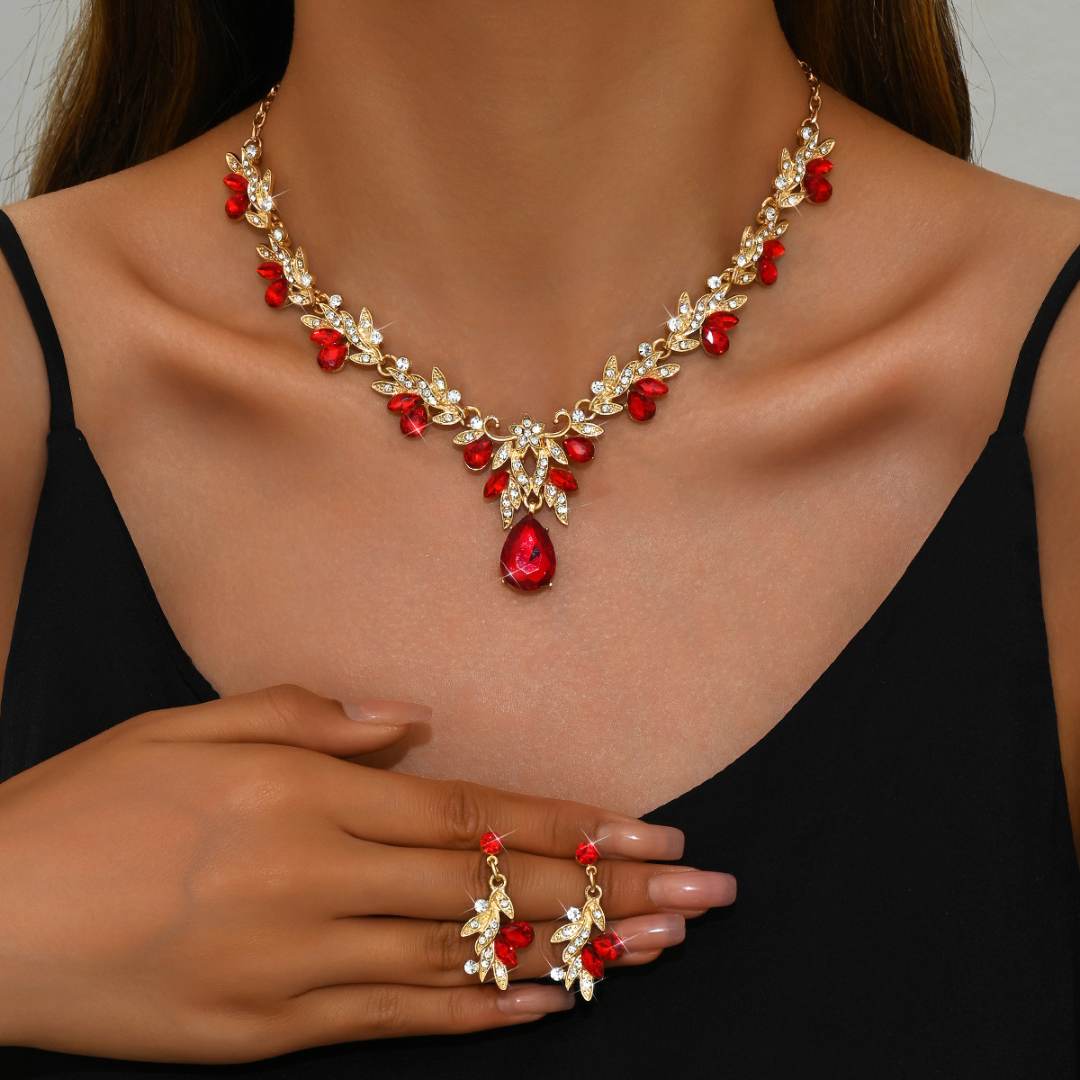 Héritage Étincelant™ | Parure collier + boucles d’oreilles