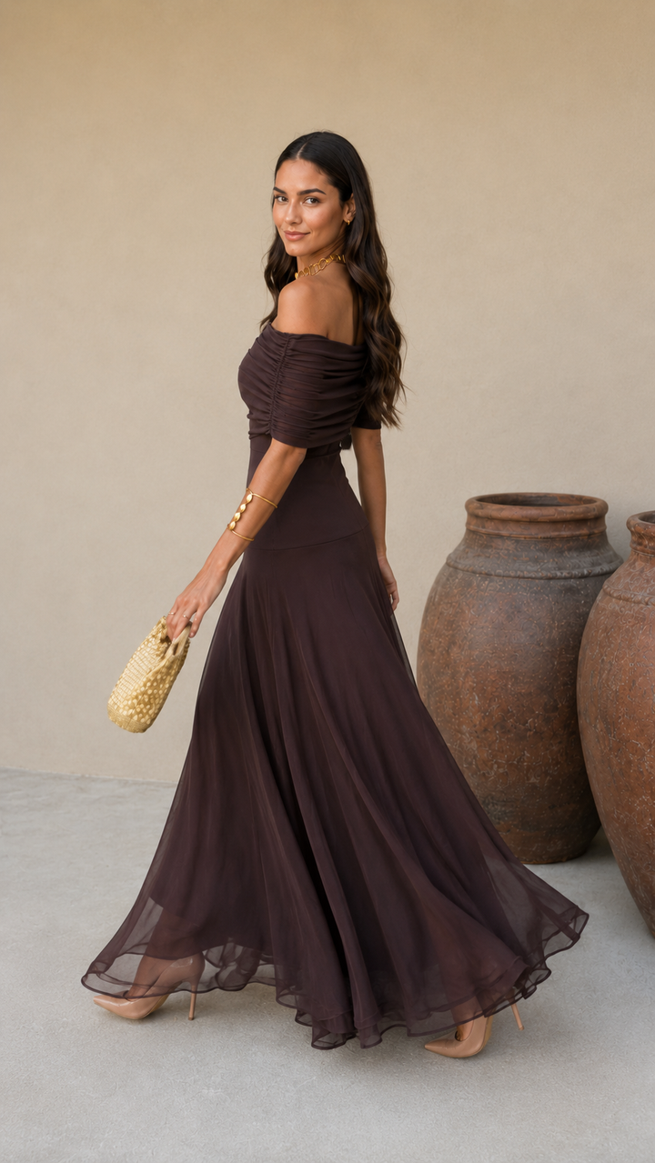 Robe Toledo en couleur marron