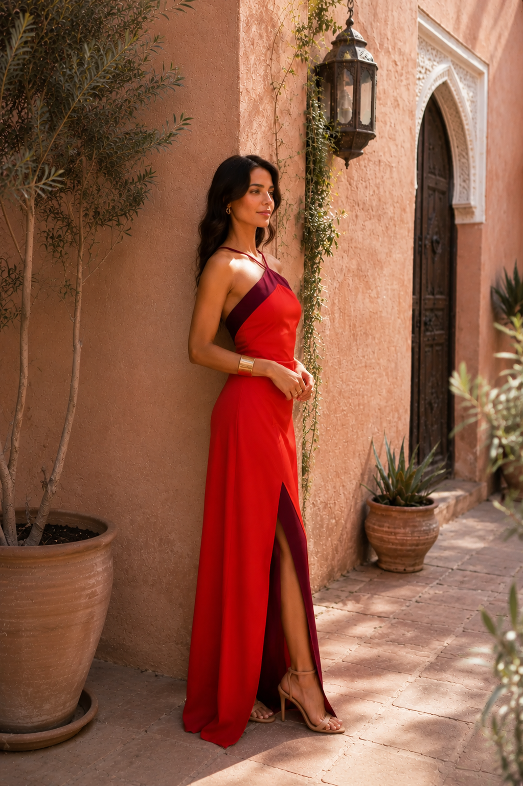 Robe Oasis en rouge