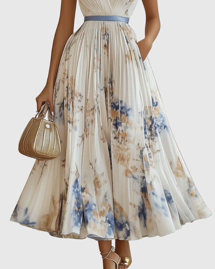 Rowella | Élégante Robe Maxi Plissée