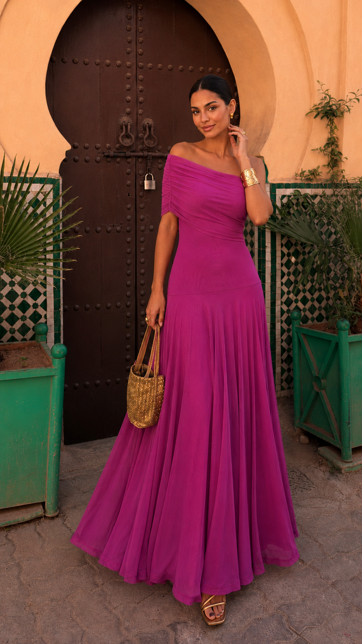 Robe Toledo en fuchsia