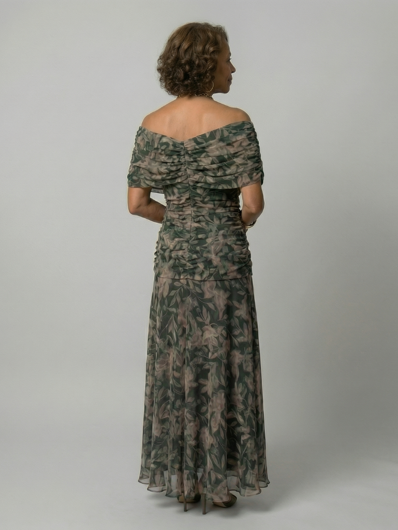 Calen | Robes Midi Fluides Off-Shoulder