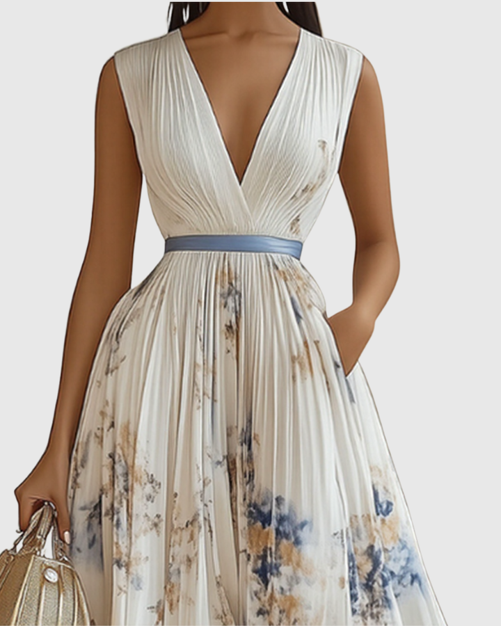 Rowella | Élégante Robe Maxi Plissée