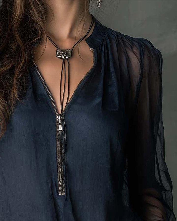LA JACKY - BLOUSE À 1/2 ZIP