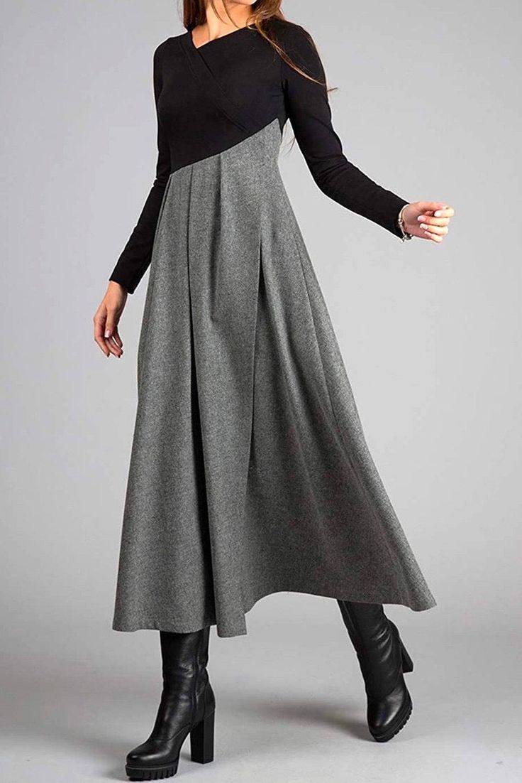 Casa™ | Robe maxi à manches longues