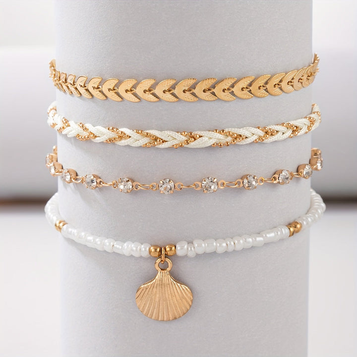Heloise™ | Ensemble de bracelets coquillages et tressés