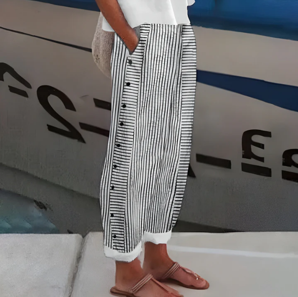 Pantalons rayés confortables