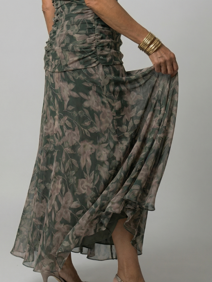 Calen | Robes Midi Fluides Off-Shoulder