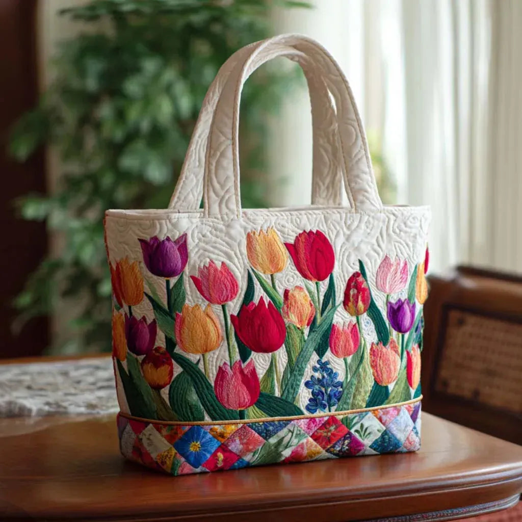 Sac Rembourré avec des Tulipes