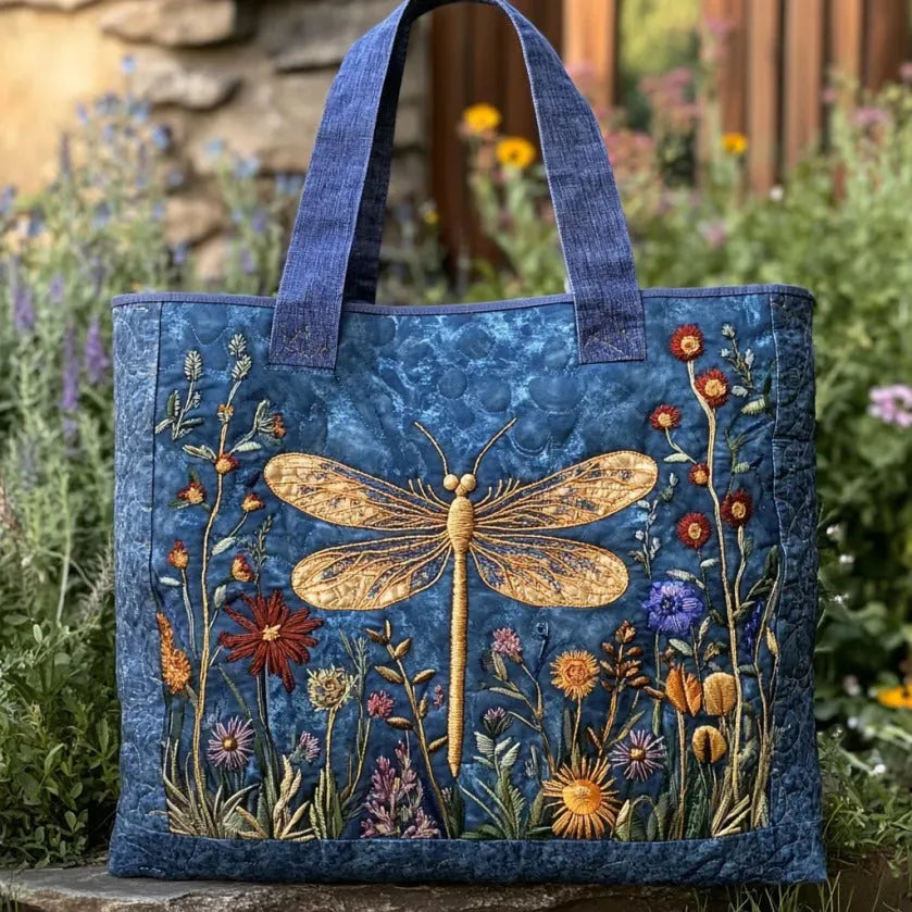 Sac à main matelassé avec libellule