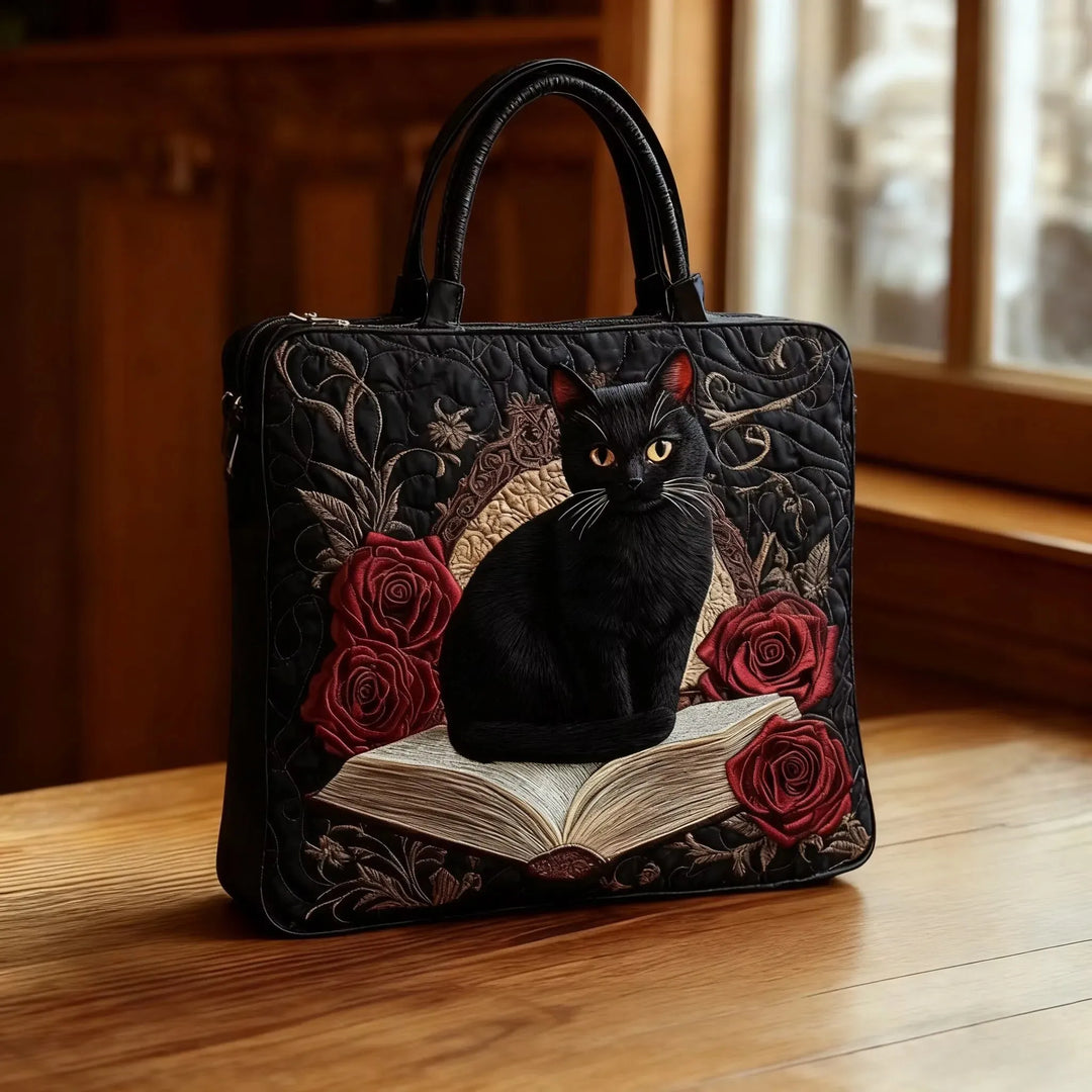 Sac Matelassé Artisanal avec Poignées Sombres