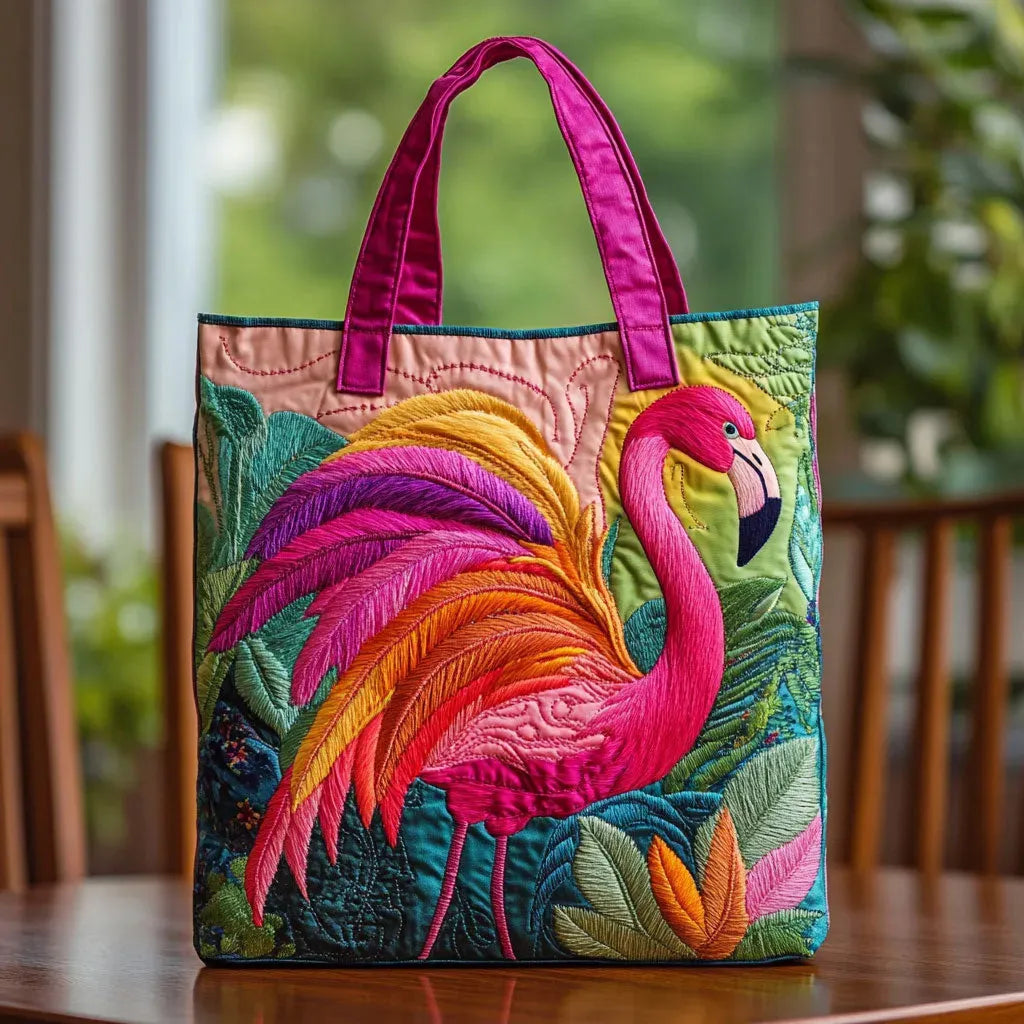 Sac à bandoulière rembourré avec flamant rose