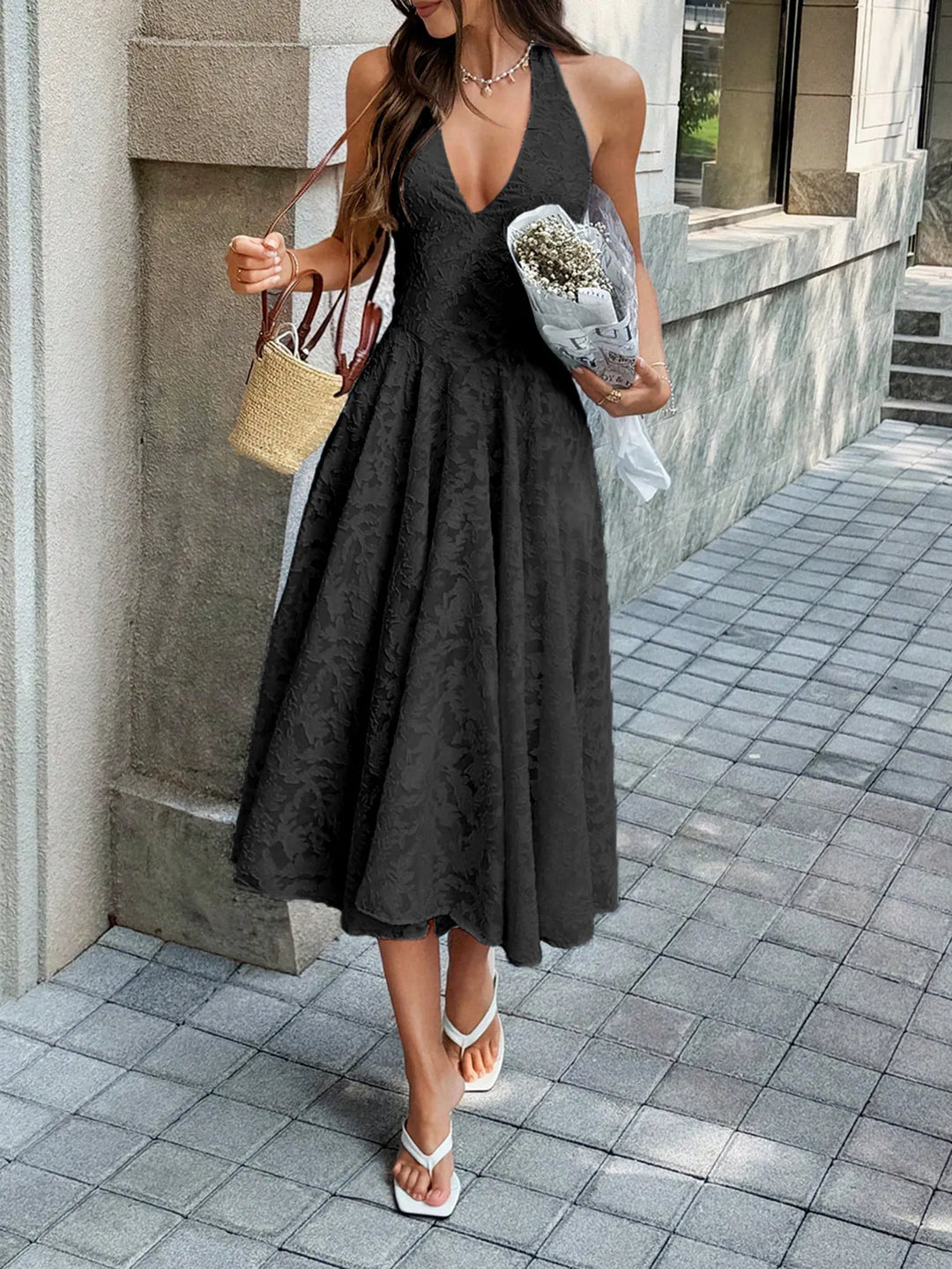 Robe à Lignes Pliées