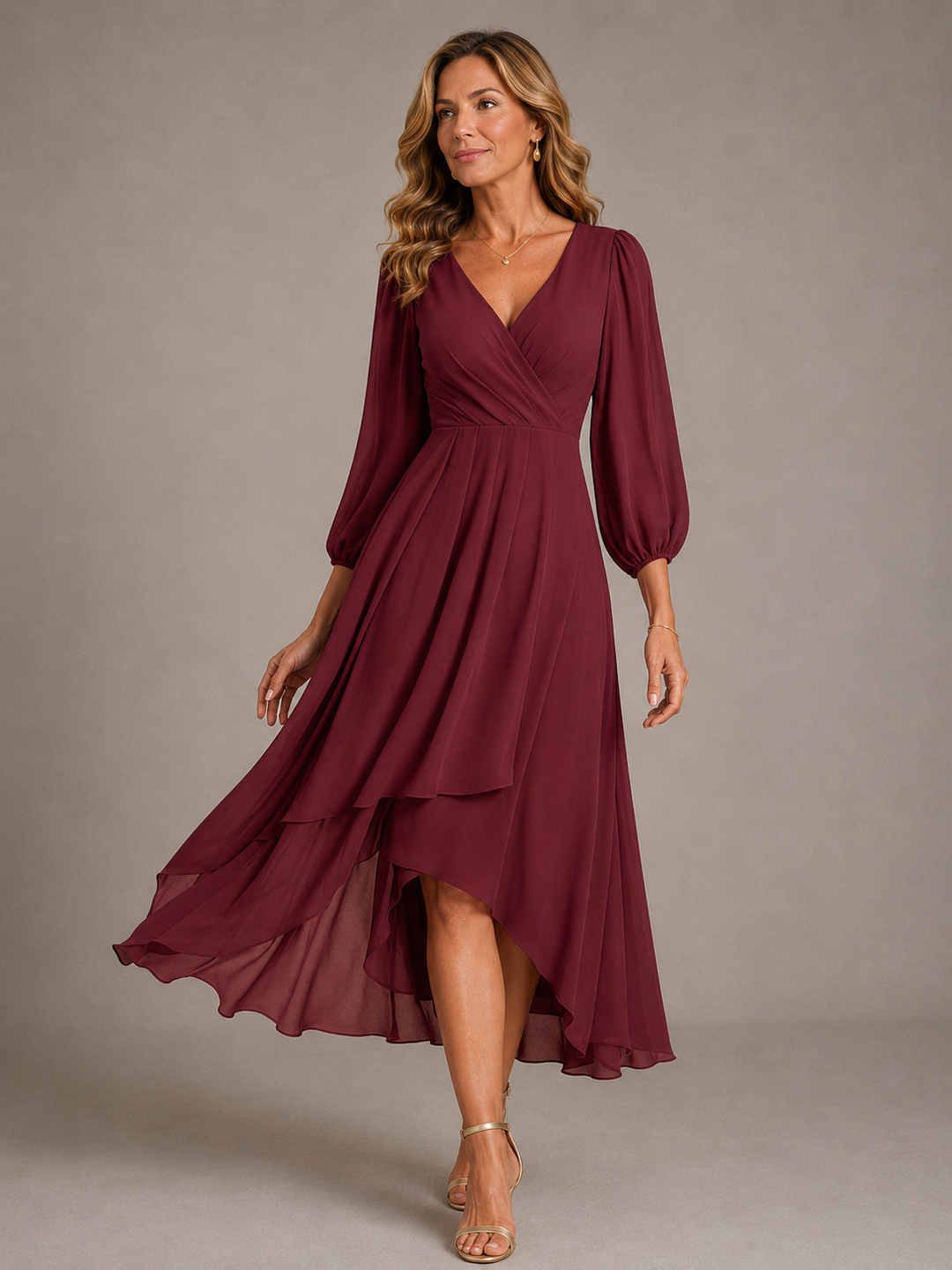 Mia™ | Robe longue élégante à décolleté en V