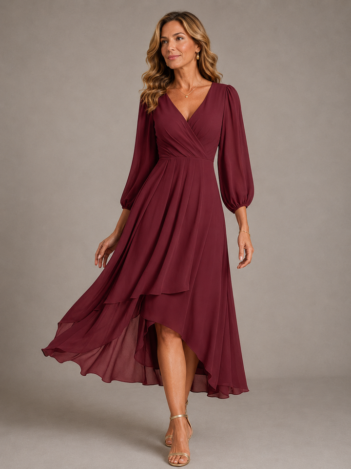 Mia™ | Robe longue élégante à décolleté en V