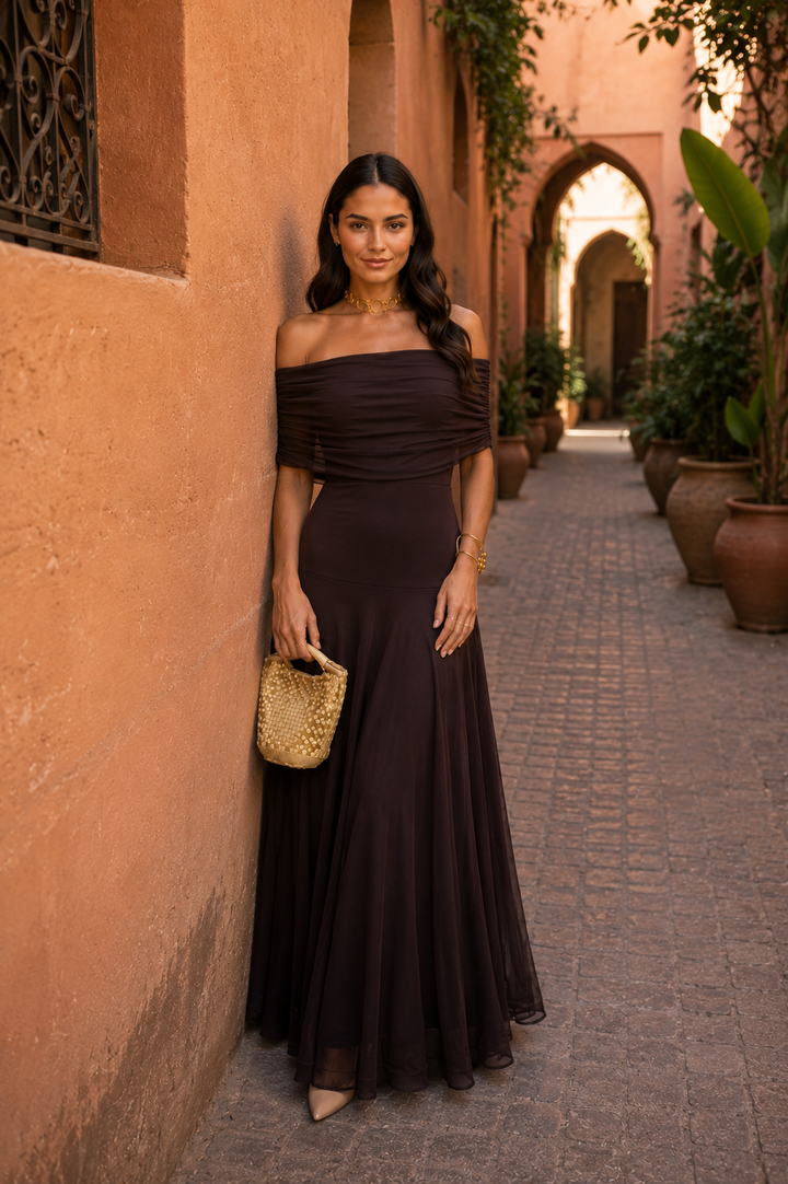 Robe Toledo en couleur marron