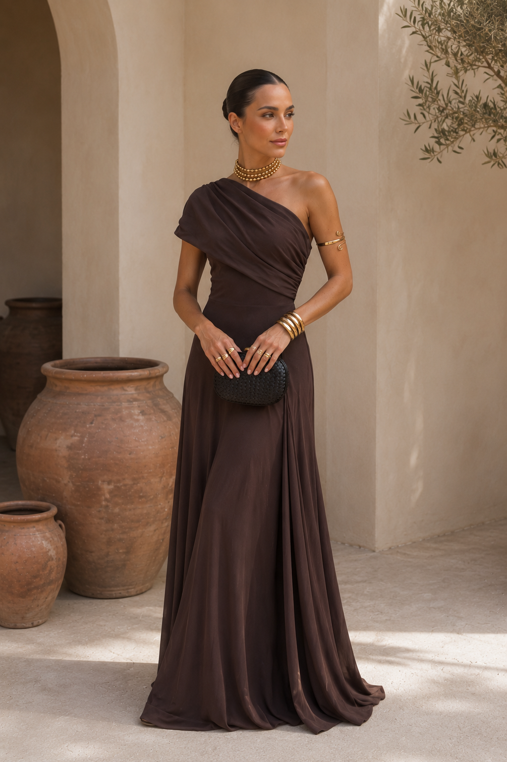 Robe Toledo en couleur marron