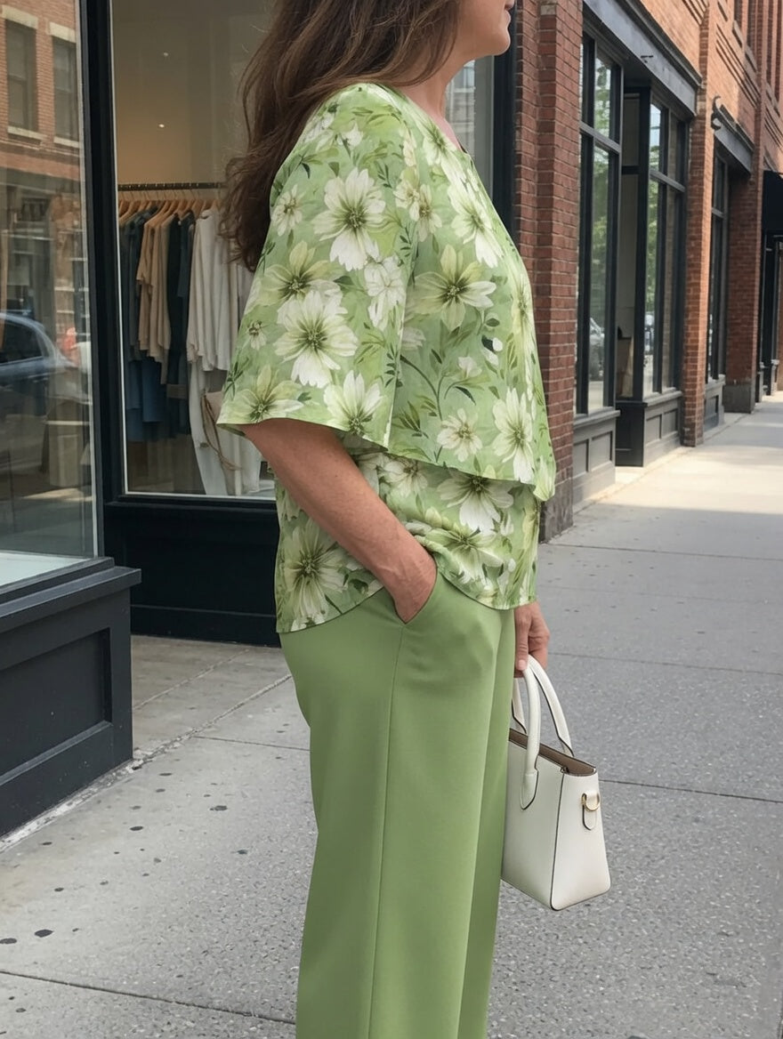 Monica — Ensemble deux pièces à imprimé floral