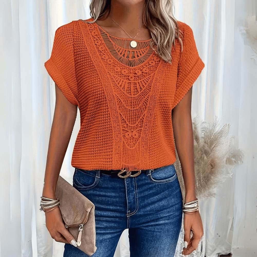 Esmie™ | Top bohème chic ajouré
