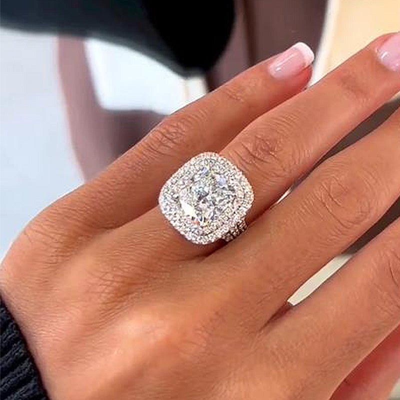 Franziska™ | Bague de fiançailles double halo