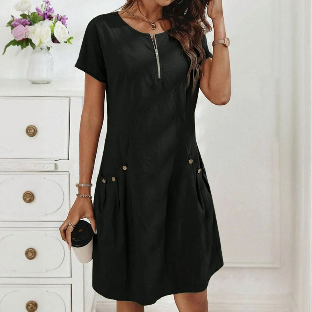 Karen™ | Robe féminine élégante avec fermeture éclair