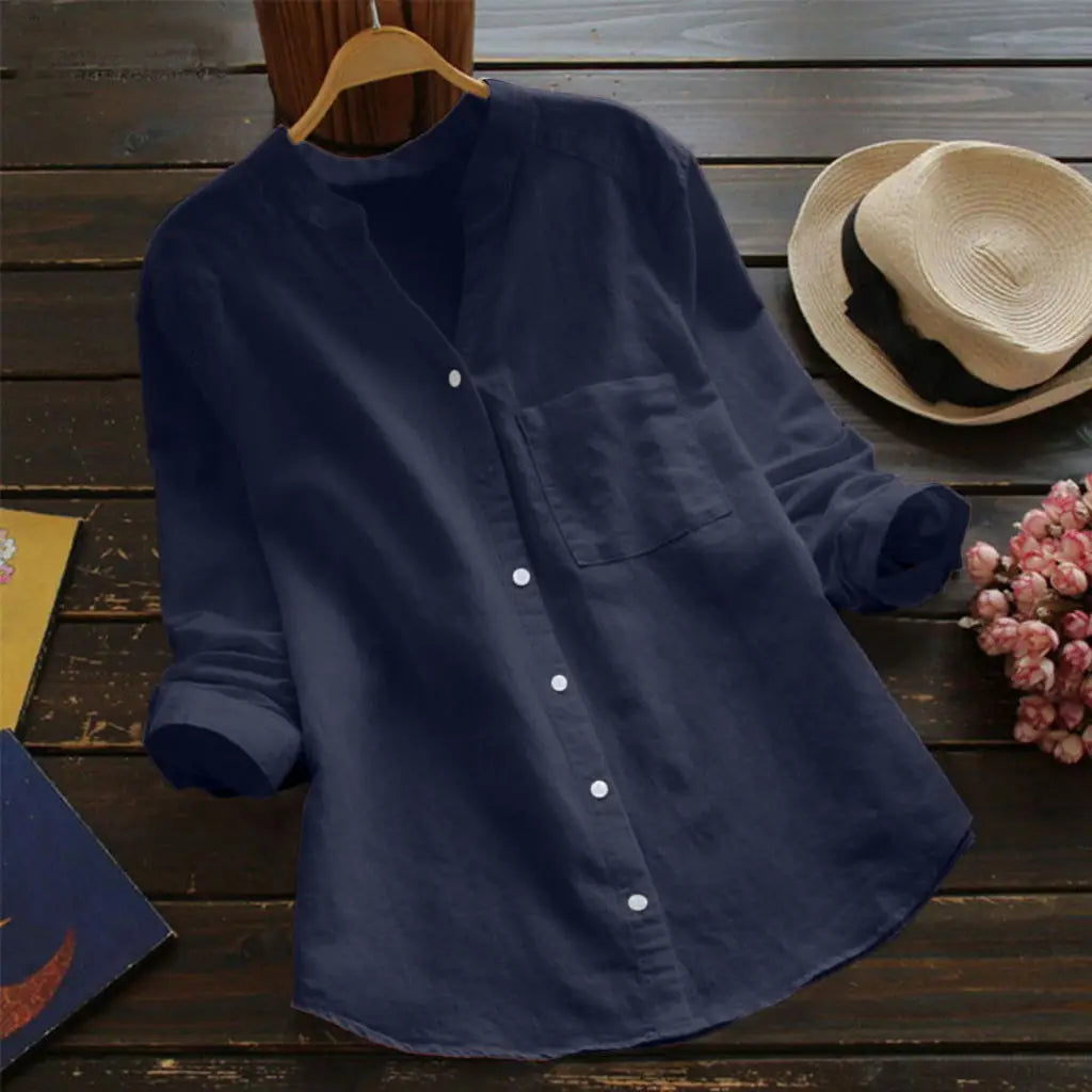 Autumn™ | Blouse unie à col en V
