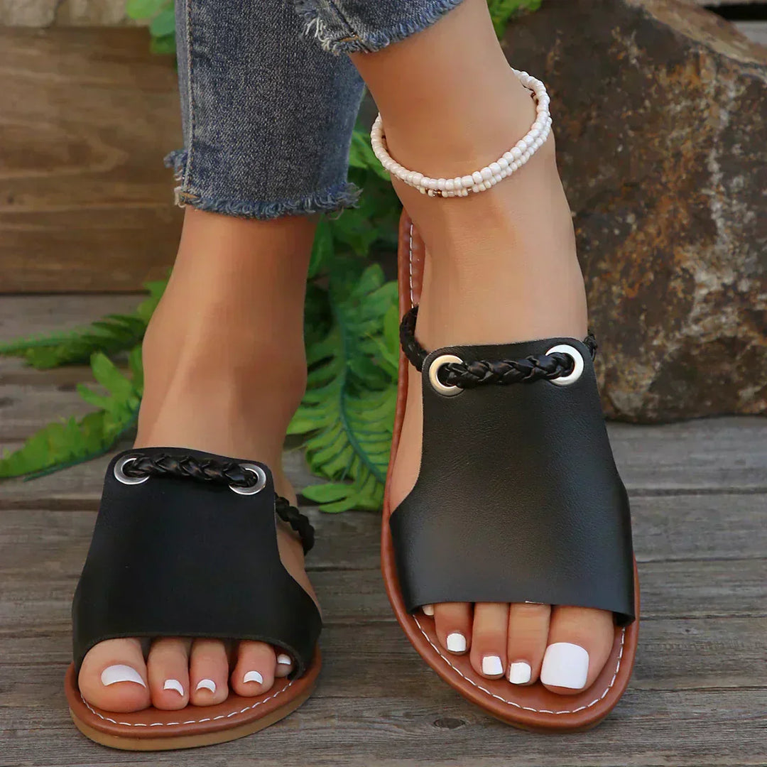 Sandales Tissées Sans Talon