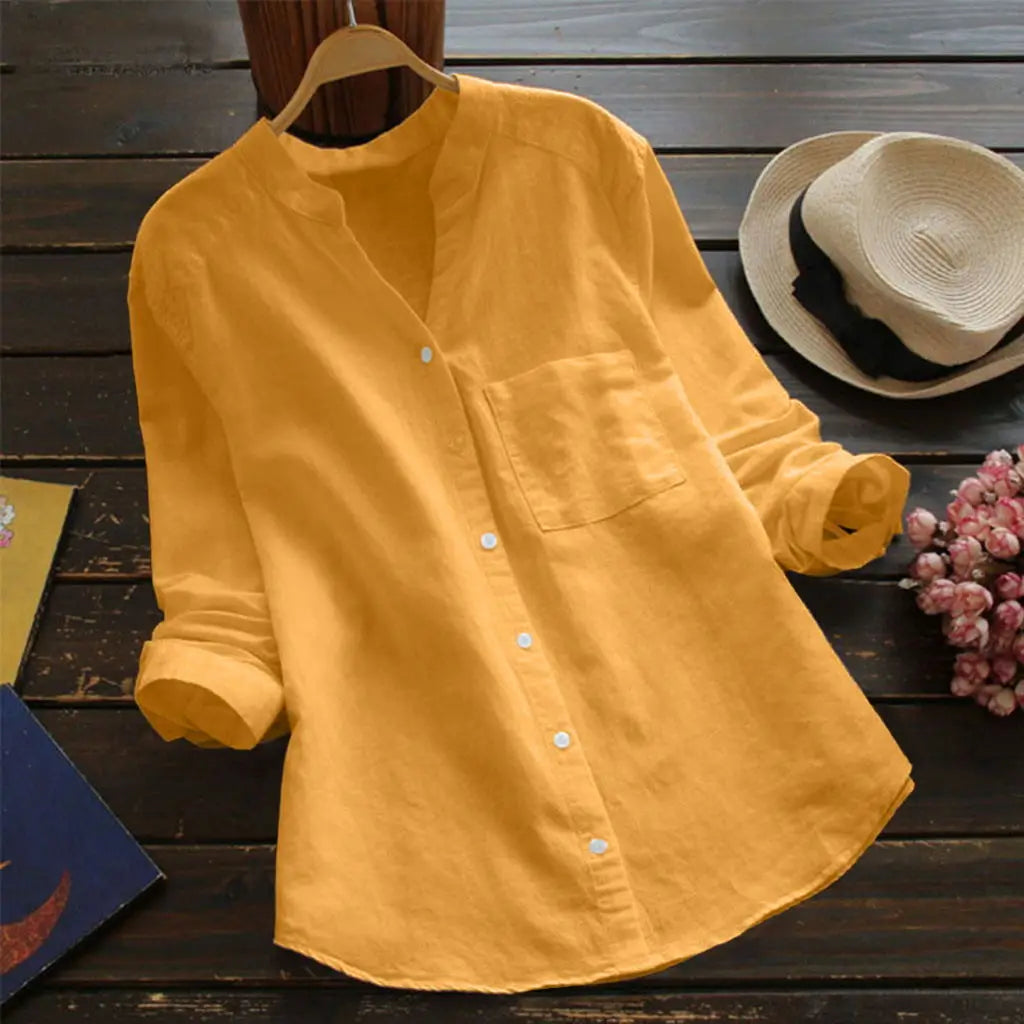 Autumn™ | Blouse unie à col en V