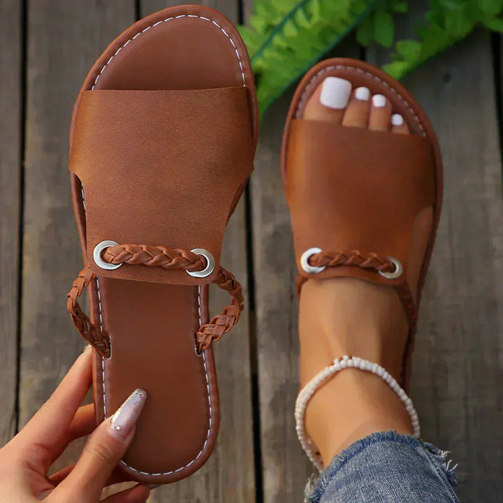 Sandales Tissées Sans Talon
