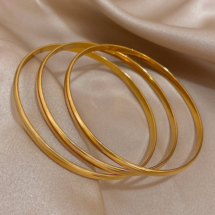 Alya™ | Ensemble de bracelets dorés en acier inoxydable