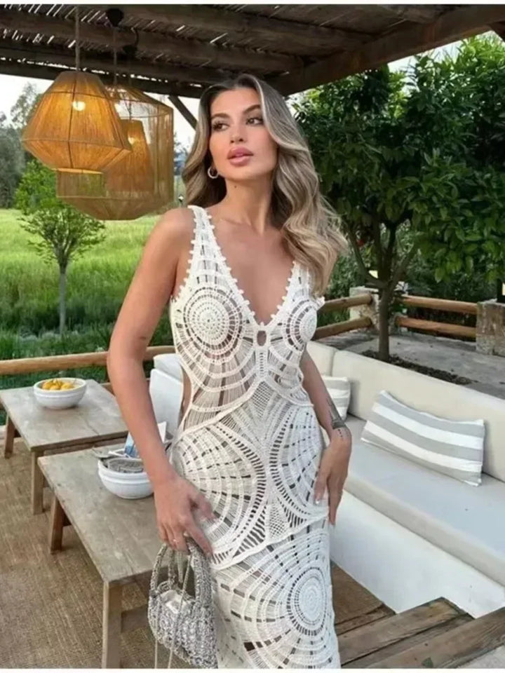 Maxine™ | Robe Longue avec Décolleté en V