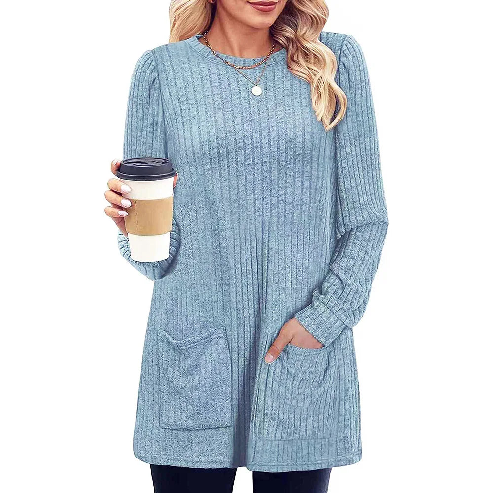 Carol™ | Pull long pour femmes avec poches