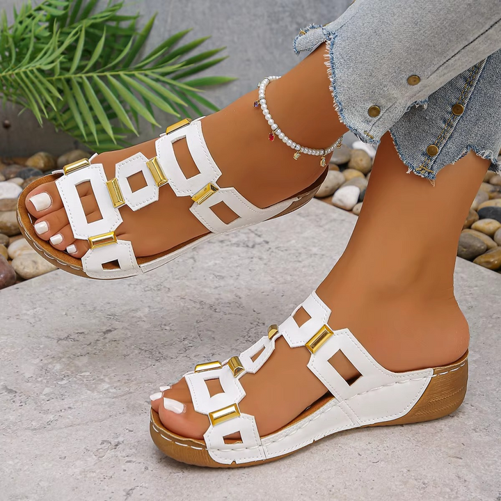 Velina | Sandales Boho luxueuses à enfiler