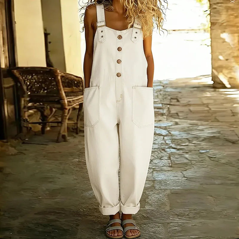 Mae™ | Salopette vintage en doux effet denim