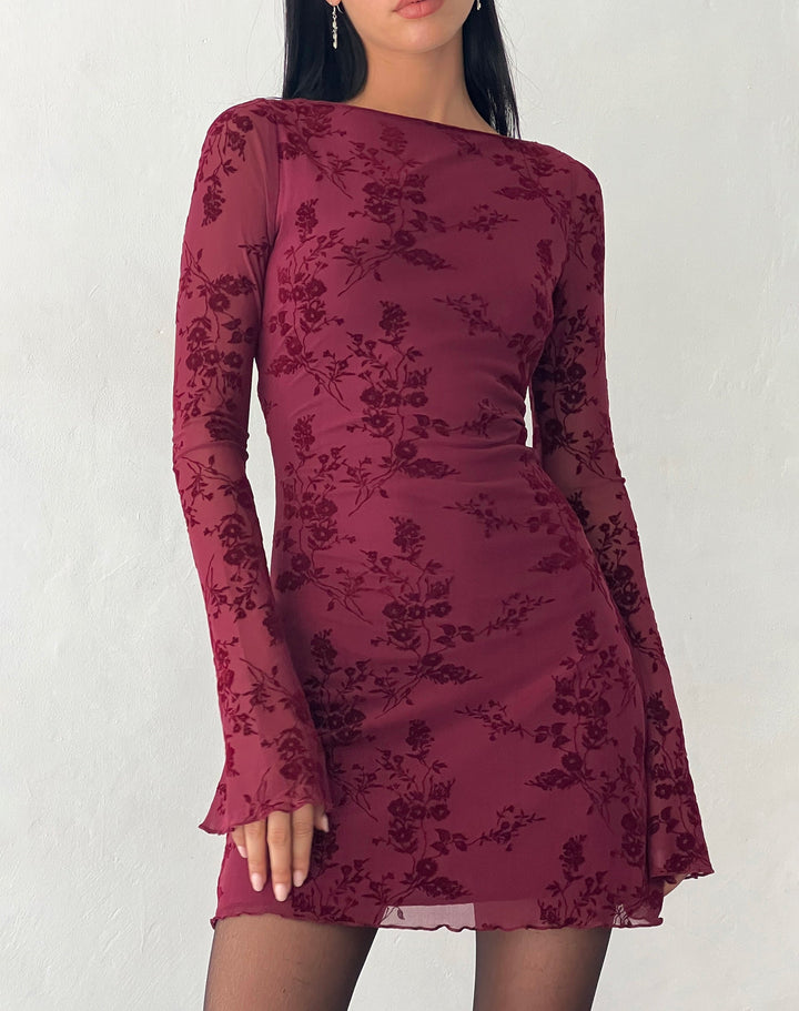 Sarah™ | Robe fleurie à manches longues