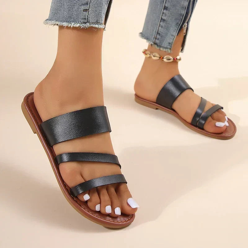 Sandales Plates Décontractées et Confortables
