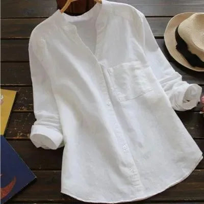 Autumn™ | Blouse unie à col en V