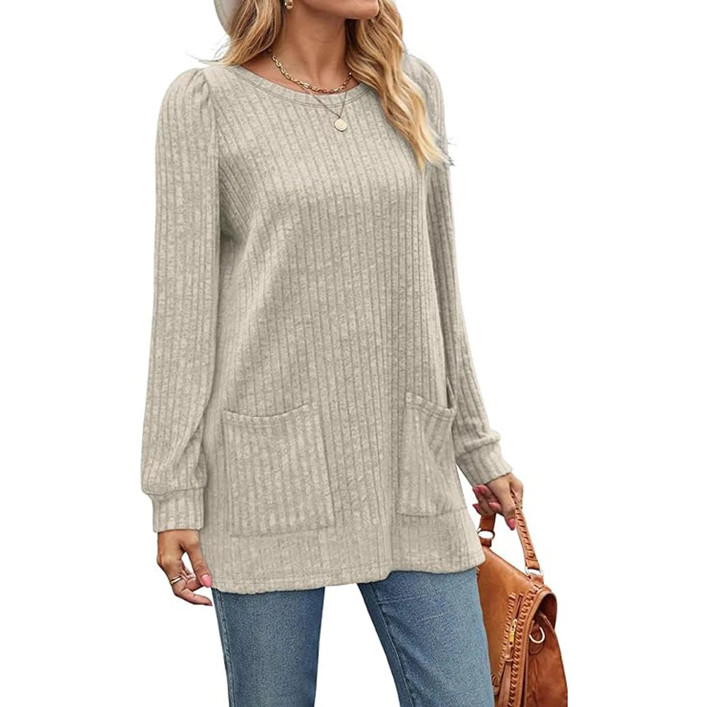 Carol™ | Pull long pour femmes avec poches