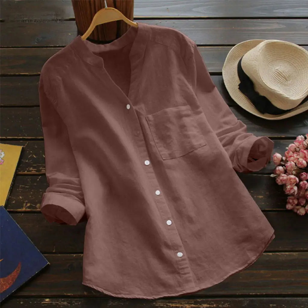 Autumn™ | Blouse unie à col en V