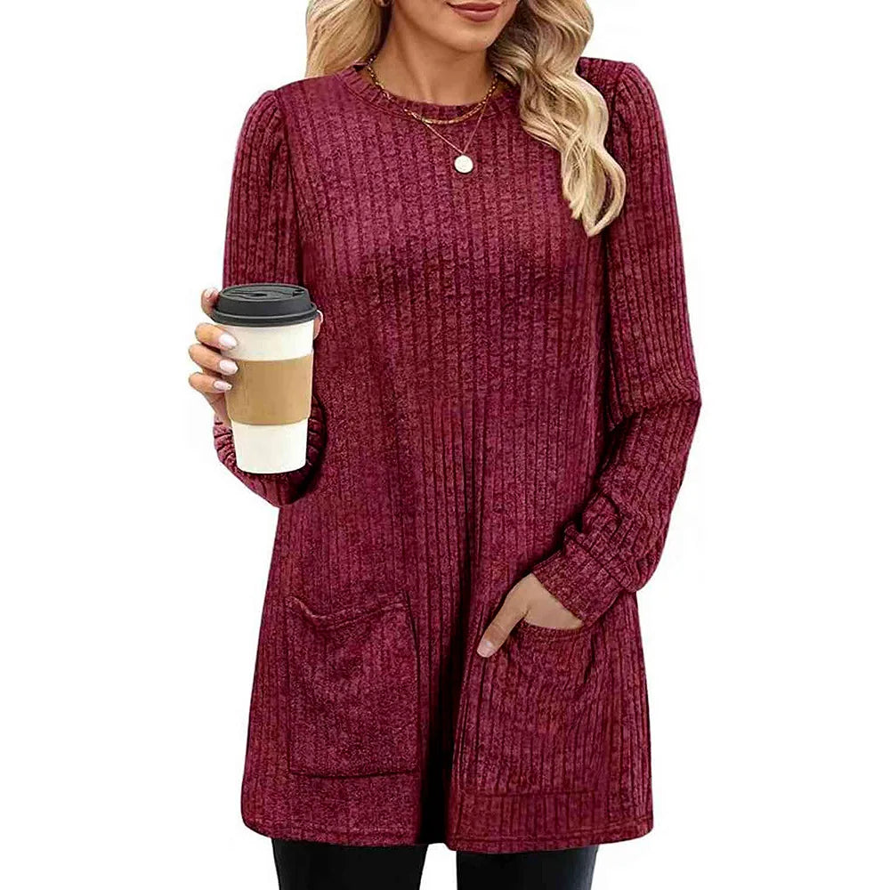 Carol™ | Pull long pour femmes avec poches