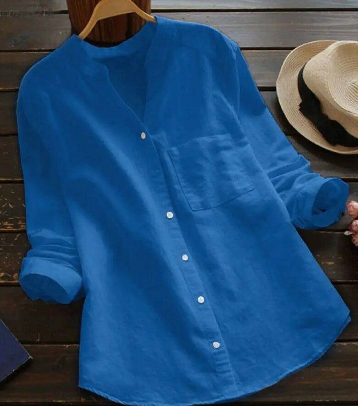 Autumn™ | Blouse unie à col en V