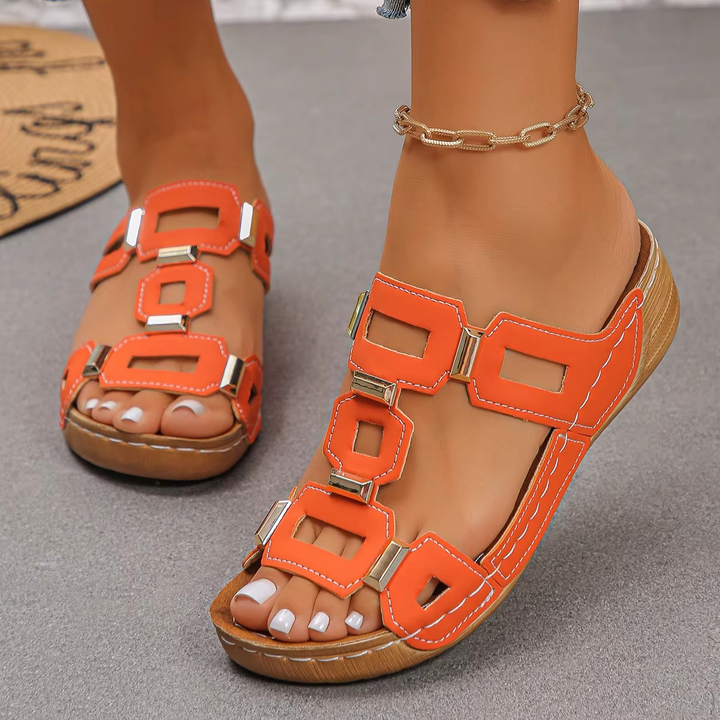 Velina | Sandales Boho luxueuses à enfiler
