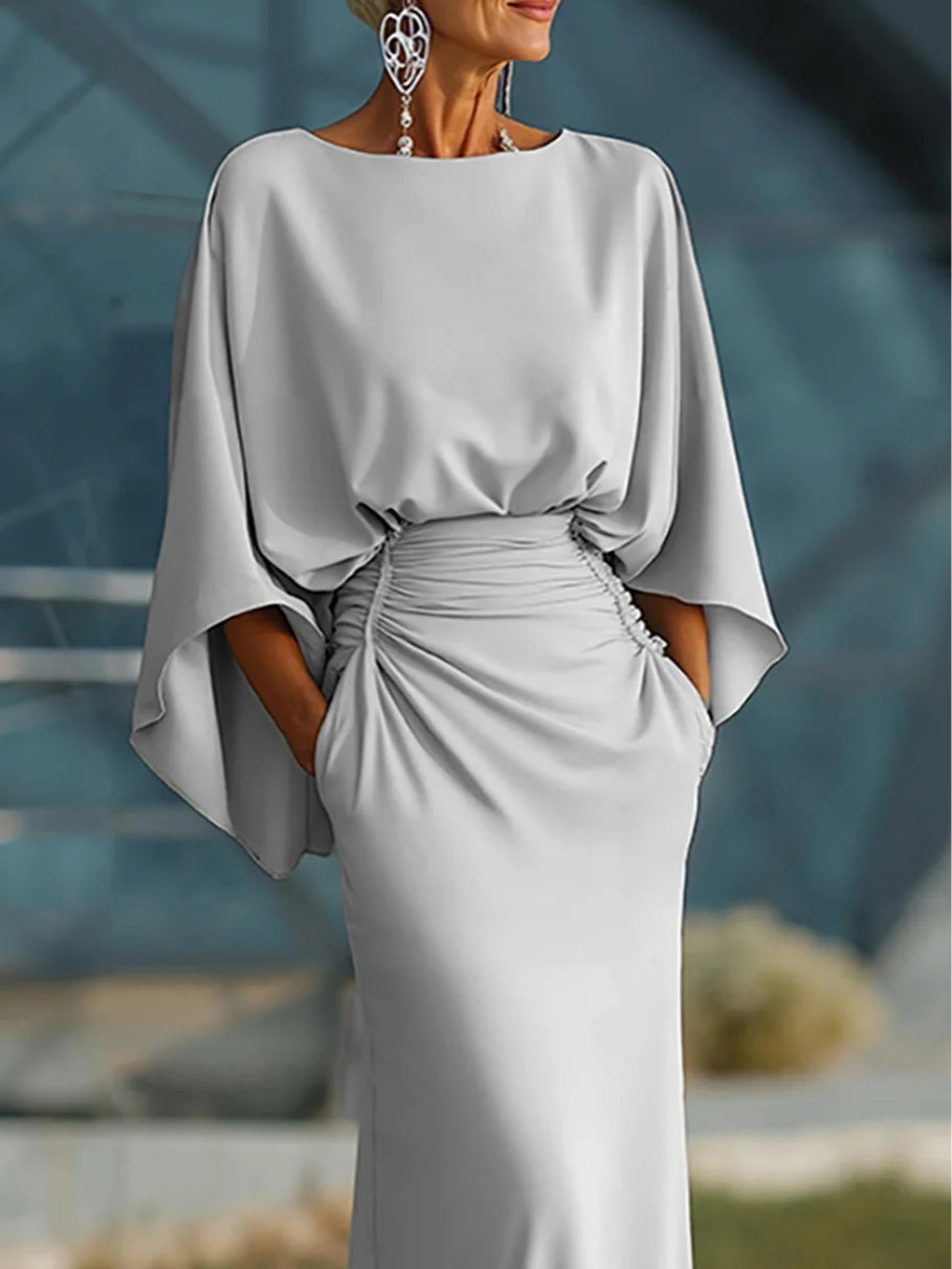 Clara | Robe élégante avec décolleté en V, dos nu et manches