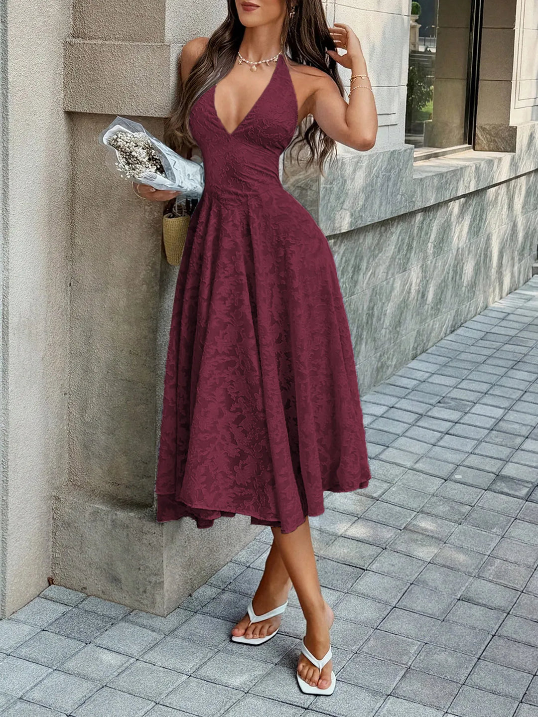 Robe à Lignes Pliées