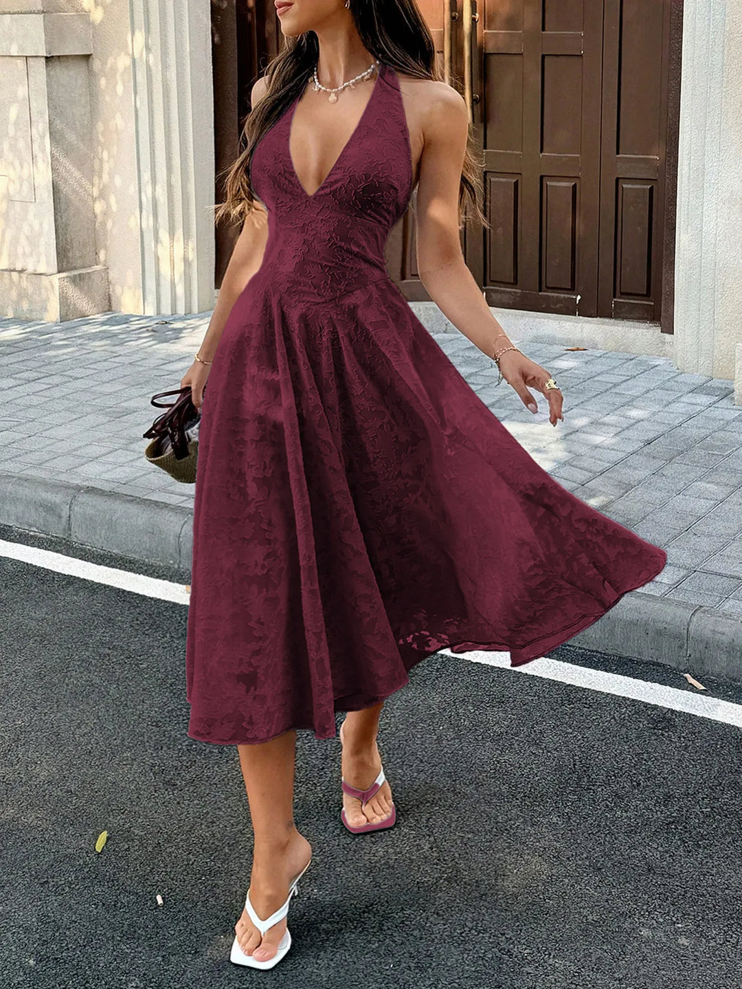 Robe à Lignes Pliées