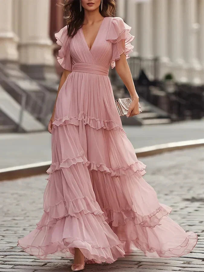 Zoe | Robe de Mariée Maxi Élegante Rose Clair