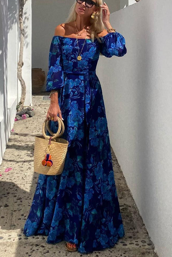 Luna | Robe longue à imprimé floral